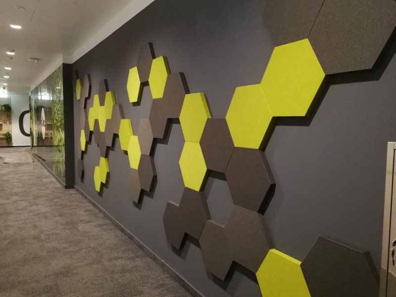 Designers acoustic panels BEELIEVE in LIDL office, Croatia