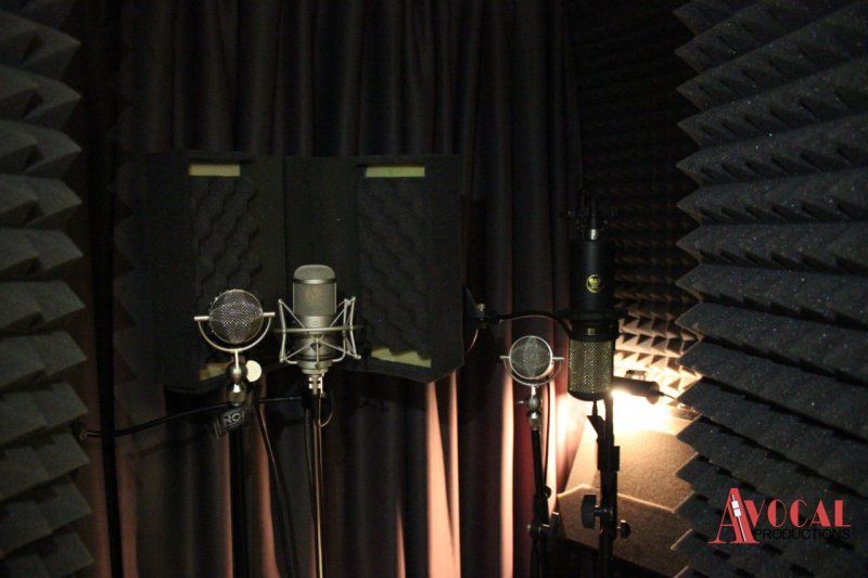 Acoustic materials in Avocal recording studio