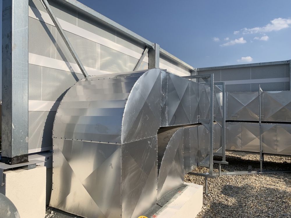 Noise Barrier for Chillers on Rooftop