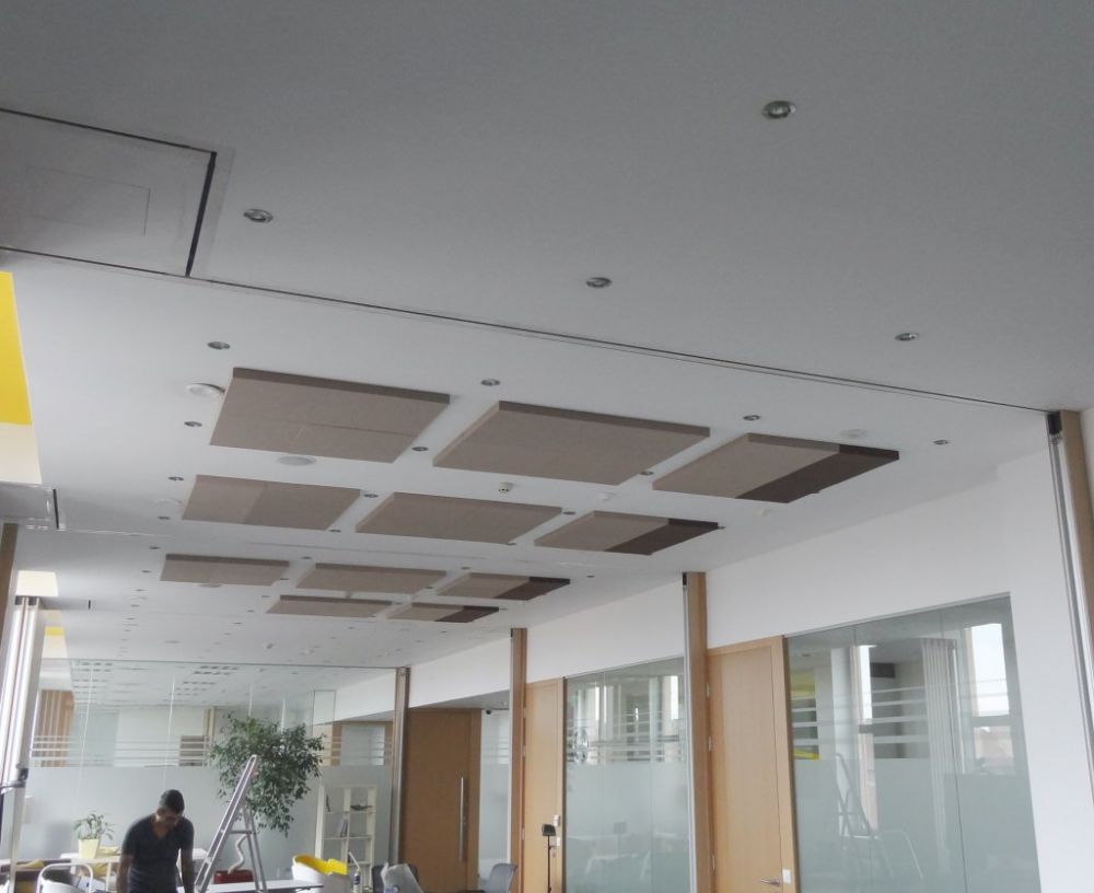 Acoustic treatment of EY office ceiling 