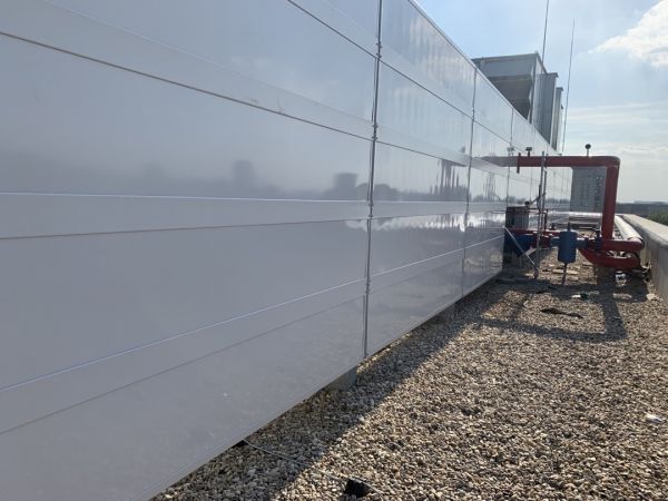 Noise Barrier for Chillers on Rooftop