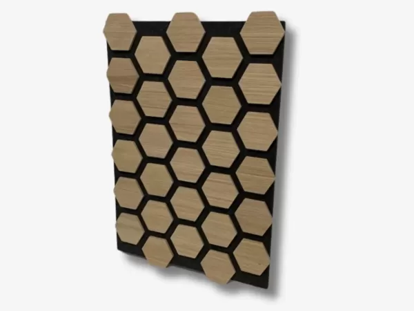 HexyBEL™ - Acoustic Panel with veneered MDF and PET Felt