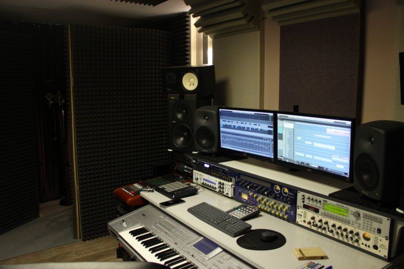 Acoustic materials in Avocal recording studio