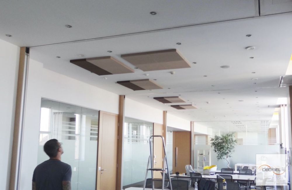 Acoustic treatment of EY office ceiling 