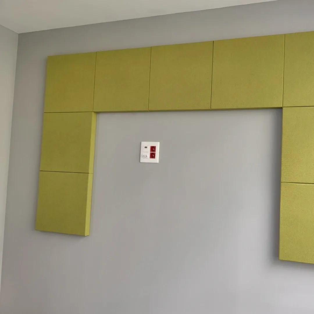 Acoustic Treatment of DSK Bank Office with Textile and Wooden Panels