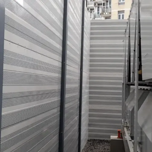Soundproofing for rooftop chillers at Alliance Palace