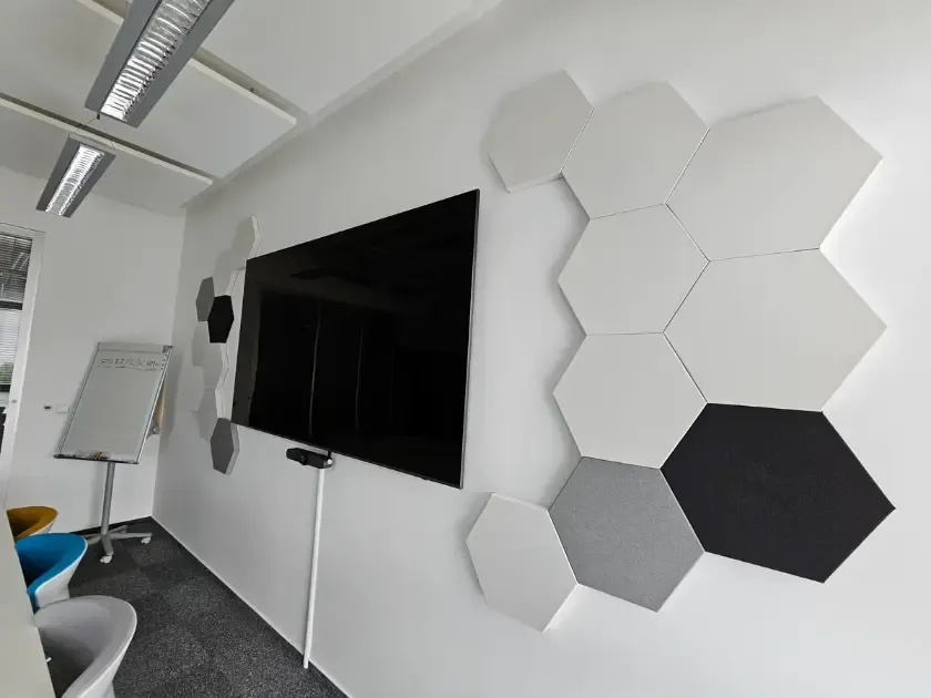 Acoustic panels for better video calls at HMH