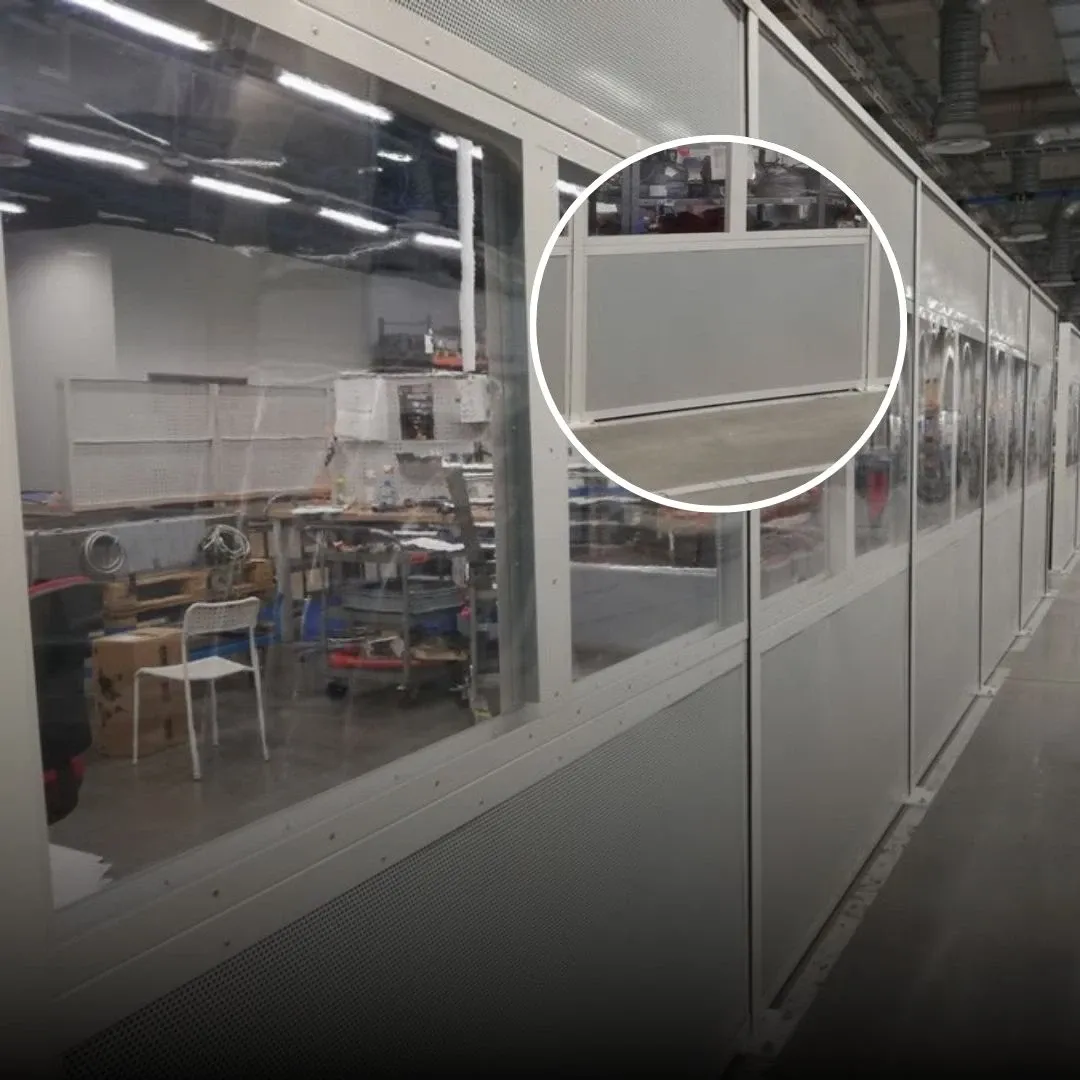 Industrial Soundproofing Barrier in a Machine Factory