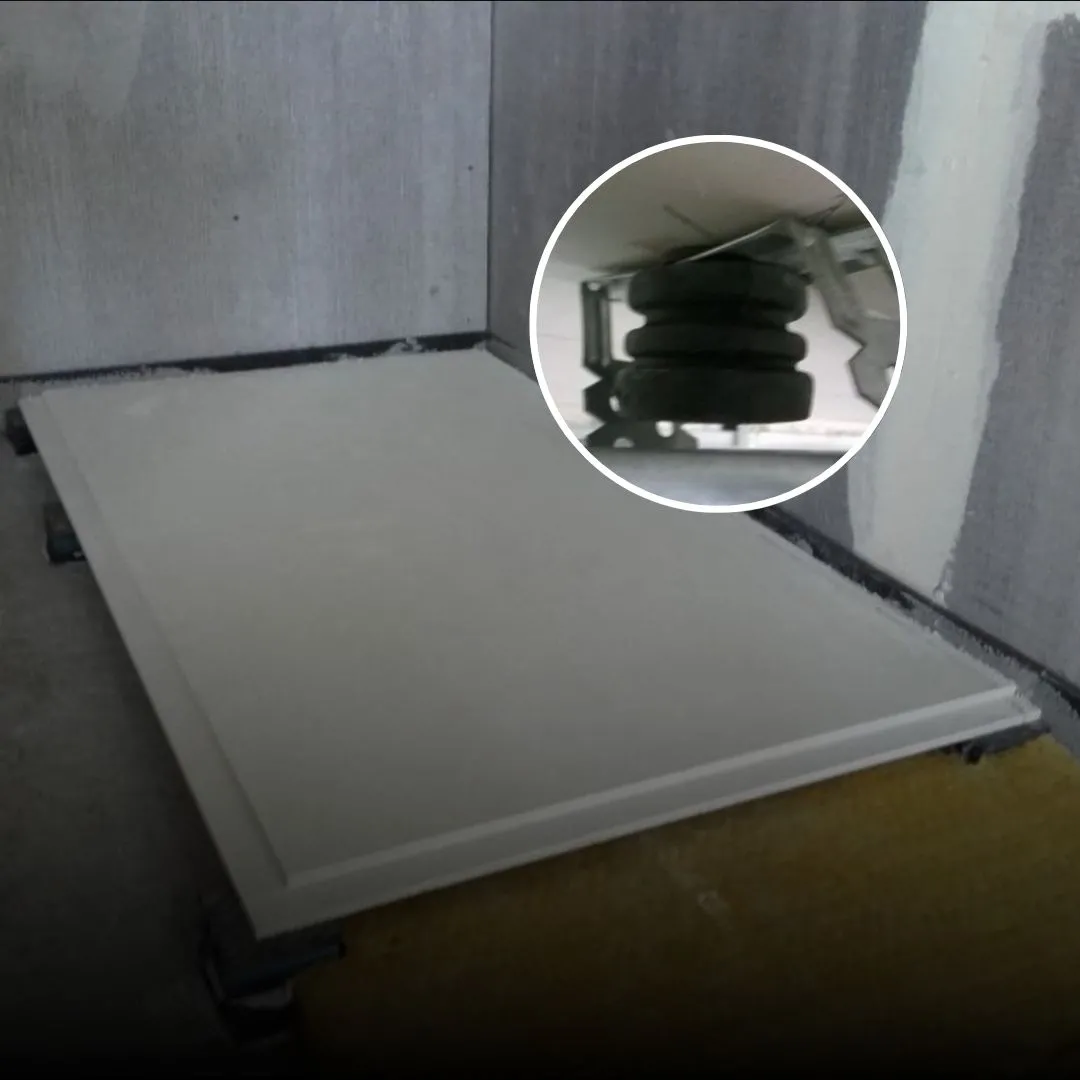Floor sound insulation in a private home