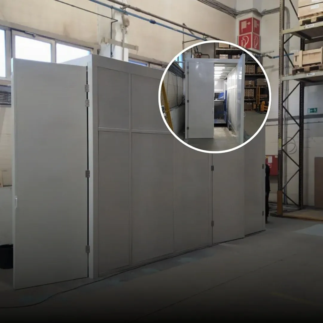 Soundproofing of Noisy Machine in Industrial Hall – BOGE Elastmetall