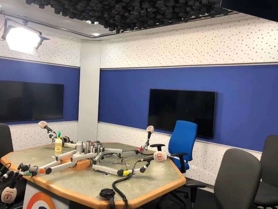 Acoustic treatment in radio studio in Tanger, Morocco