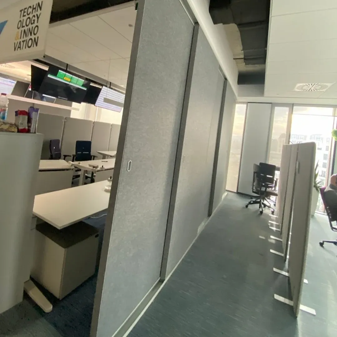 Movable Acoustic Separator Walls for SAP Bulgaria Office