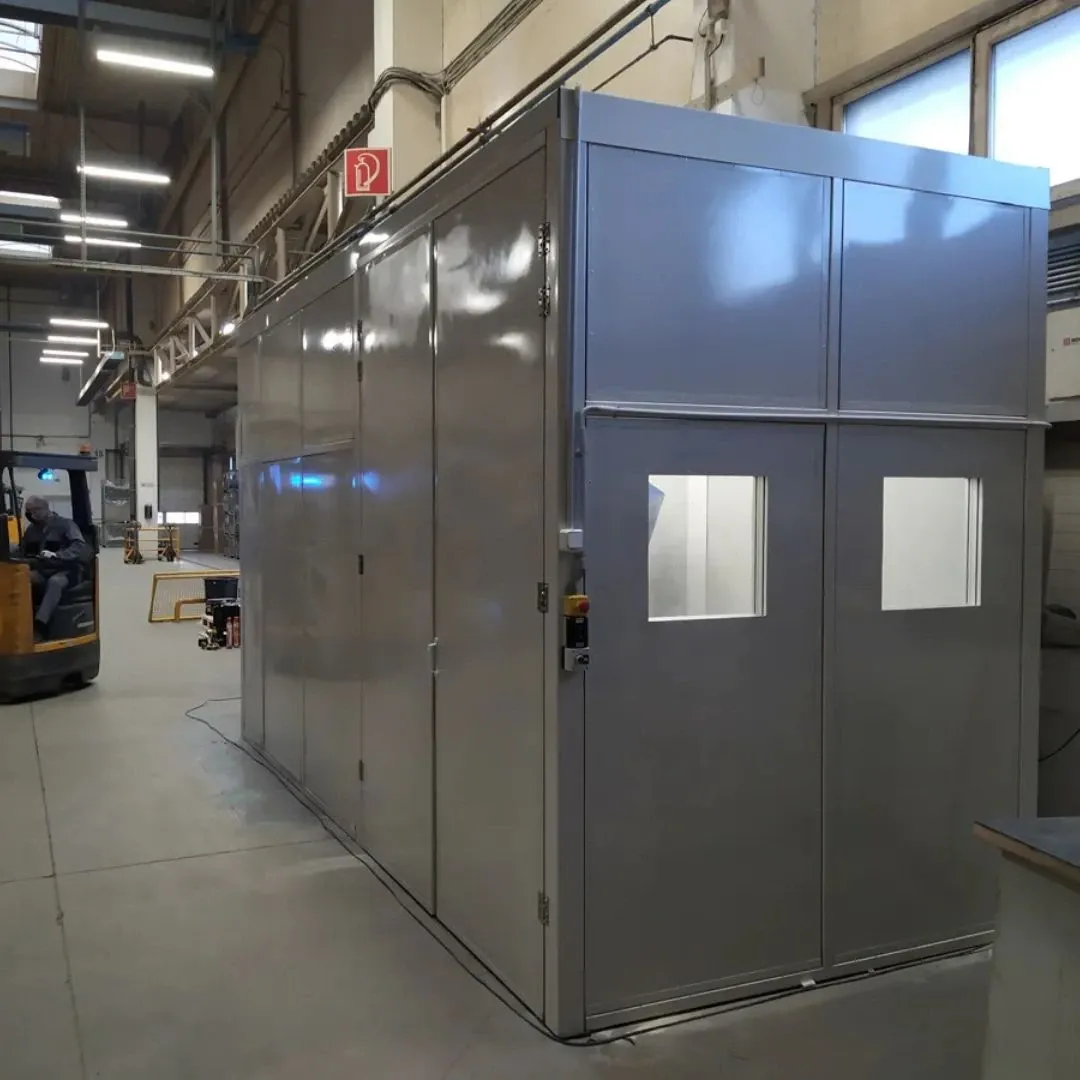 Soundproofing of Noisy Machine in Industrial Hall – BOGE Elastmetall