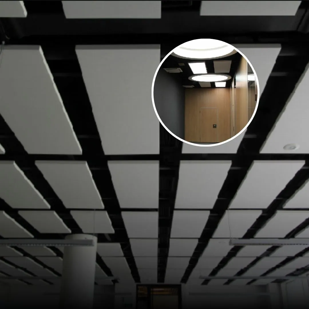 Acoustic Ceiling Baffles in the Litex Tower, Sofia