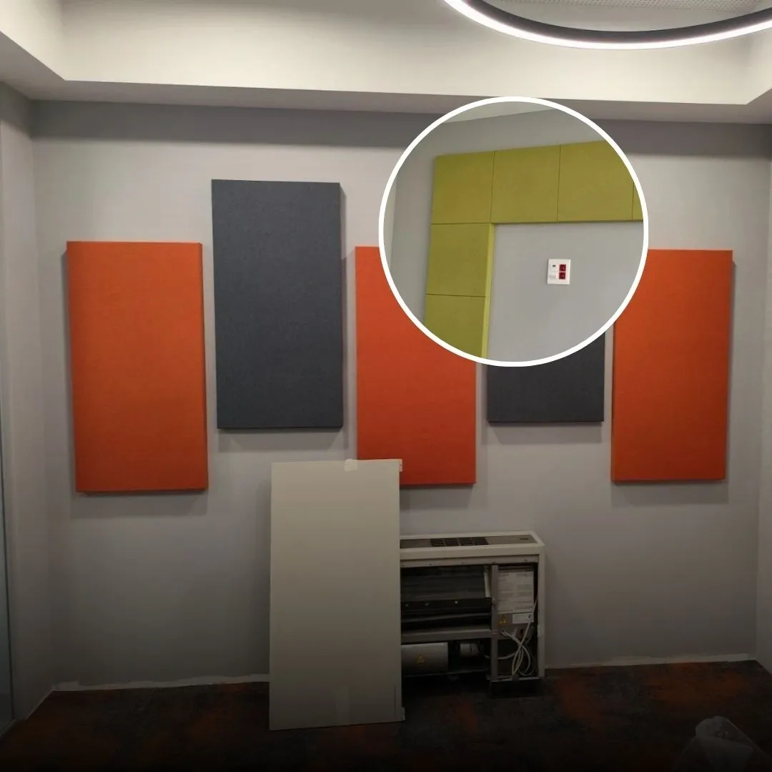 Acoustic Treatment of DSK Bank Office with Textile and Wooden Panels