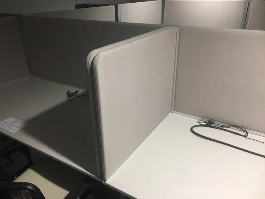 Acoustic separators for translators desks